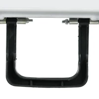 Outsunny Table ronde de jardin pliante Ø122 cm peut accueillir 6 personnes pour évènement, structure métal, plateau HDPE(m-10)