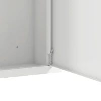 HOMCOM Wall Mount Medicine Cabinet, Bathroom Cabinet with Combination Lock, Door and Storage Shelves, White(m-12)