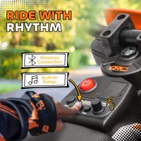 AIYAPLAY 12V Kids Electric Motorbike, Kids Electric Ride on motorcycle w/ Twist Grip Throttle, Training Wheels, Orange(m-7)