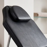 HOMCOM Mesa de massagem dobrável, cama de massagem 3 zonas portátil 182 x 62 cm com apoio de cabeça e apoios de braços removíveis, preto(m-6)