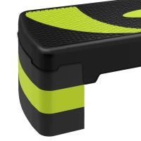 HOMCOM Stepper fitness aérobic hauteur réglable surface antidérapante 80 x 31 x 20 cm noir vert(m-10)
