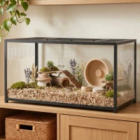 PawHut Large Hamster Cage, Chewproof Metal Rat Cage with Openable Top for Syrian Dwarf Hamster, Gerbil, 100 x 50 x 52.5 cm(m-14)