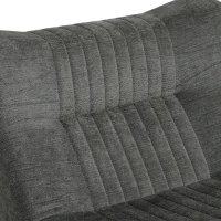 HOMCOM Canapé Paresseux Chaise de Sol à Silhouette Papillon avec Poches Latérales, sans Assemblage, 80x90x76cm, Gris Châtaigne(m-11)