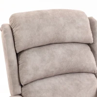HOMCOM Fauteuil releveur électrique massage par vibrations et chaleur, fauteuil relax électrique en velours, 80x160x82cm, beige(m-12)