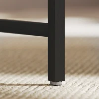 HOMCOM Gaming Desk, 100cm Computer Desk with LED Lights, Power Outlets, Monitor Stand and Remote, Black Wood-Effect(m-11)