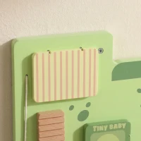 AIYAPLAY Busy Board Panels, Wall Mounted Montessori Inspired Busy Board, Toddler Learning Centre Dinosaur Theme, Green(m-8)