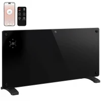 HOMCOM 1500W 5-35℃ Smart Control Heater - Black(m-15)