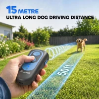 PawHut Anti Barking Device for Dogs, Ultrasonic Stop Dog Barking Device with 5 Modes & Vibration, LED Flashlight(m-5)