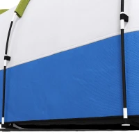 Outsunny Tienda de Campaña Plegable para 2 Personas 2 Habitaciones Bolsa de Transporte 420x200x150 cm Azul Oscuro y Verde(m-8)