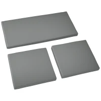 Outsunny Outdoor Seat Cushion Pads for Rattan Furniture, 3 PCs Garden Furniture Cushions, Dark Grey(m-1)