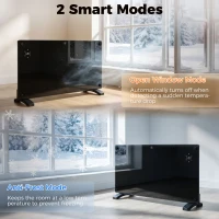 HOMCOM 1500W 5-35℃ Smart Control Heater - Black(m-7)