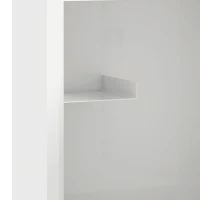 HOMCOM Wall Mount Medicine Cabinet, Bathroom Cabinet with Combination Lock, Door and Storage Shelves, White(m-11)