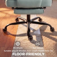 HOMCOM Executive Office Chair, Leathaire Big and Tall Office Chair 180 kg with Wide Seat, Reclining, Lumbar Support, Blue(m-7)