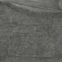 HOMCOM Canapé Paresseux Chaise de Sol à Silhouette Papillon avec Poches Latérales, sans Assemblage, 80x90x76cm, Gris Châtaigne(m-13)