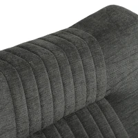 HOMCOM Canapé Paresseux Chaise de Sol à Silhouette Papillon avec Poches Latérales, sans Assemblage, 80x90x76cm, Gris Châtaigne(m-14)