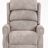 HOMCOM Fauteuil releveur électrique massage par vibrations et chaleur, fauteuil relax électrique en velours, 80x160x82cm, beige(m-9)