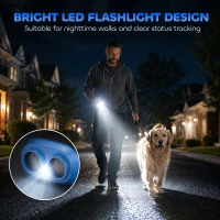 PawHut Anti Barking Device for Dogs, Ultrasonic Stop Dog Barking Device with 5 Modes & Vibration, LED Flashlight(m-7)