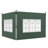Outsunny Gazebo Side Panels 3x3m/3x4m Green 2 Pack