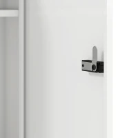 HOMCOM Wall Mount Medicine Cabinet, Bathroom Cabinet with Combination Lock, Door and Storage Shelves, White(m-10)