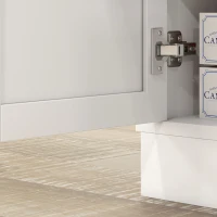 HOMCOM Mueble armario para microondas para cocina con espacio abierto 1 cajón y armario 2 puertas 61 x 35 x 125,4 cm roble(m-10)