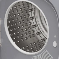 HOMCOM 2.5kg Vented Tumble Dryer with Smart Mode, 800W Compact Tumble Dryer with Stainless Steel Tub, Silver Tone(m-12)