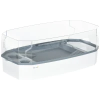 PawHut Tortoise Tank with Pump, Escape Prevention, Drainage Holes for Turtles, Terrapin and Small Reptiles, 62 x 31 x 23cm(m-1)