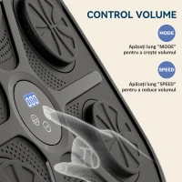 SPORTNOW Aparat de Box Muzical Montat pe Perete cu 9 Viteze, Conexiune Bluetooth și Mănuși, 41.8x44.6x7.5 cm, Negru și Albastru(m-7)