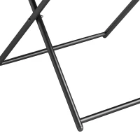 Outsunny Table basse pliable de jardin style cosy chic dim. 40L x 40l x 40H cm acier résine tressée noir(m-14)