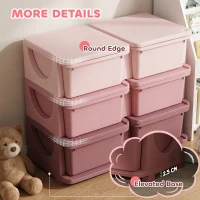 HOMCOM Kids Storage Unit, with Six Drawers - Pink(m-7)