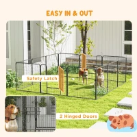 PawHut 12 Panels Heavy Duty Puppy Playpen, for Small Dogs, Indoor and Outdoor Use - Silver(m-5)