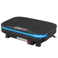SPORTNOW Plataforma Vibratoria con 99 Velocidades 3 Programas Altavoz Bluetooth Pantalla LED Mando a Distancia Bandas Elásticas(m-1)