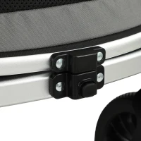 PawHut Dog Stroller, Easy Folding Pet Stroller for Small and Medium Dogs with Shock Absorption, Maximum Load 20 kg, Grey(m-13)
