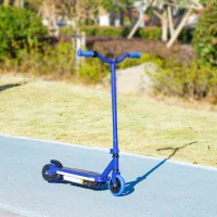 AIYAPLAY Patinete Eléctrico para Niños con Luces LED Acelerador de Pulgar y Ruedas sin Pinchazos Velocidad de hasta 10 km/h Azul(m-10)