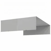 Outsunny Prelată Pergolă Foișor 3x3 m cu Buzunare și Curele pentru Bare, din Poliester, 488x122 cm, Gri Deschis(m-1)