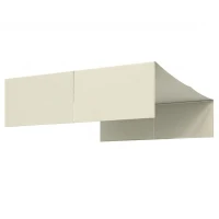 Outsunny Husă pentru Foișor Pergolă 3x3 m din Poliester cu Buzunare și Curele, 488x122 cm, Crem Alb(m-1)