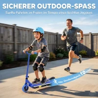 AIYAPLAY Patinete Eléctrico para Niños con Luces LED Acelerador de Pulgar y Ruedas sin Pinchazos Velocidad de hasta 10 km/h Azul(m-5)