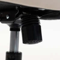 HOMCOM Cadeira de Escritório Ergonômica, Poltrona em Malha, Braços Rebatíveis, Altura Ajustável, Função de Inclinação, Bege(m-10)