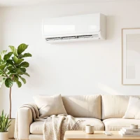 HOMCOM Aire Acondicionado Split Inverter 12000 BTU con Bomba de Calor WiFi y Control por Voz para 18 m² con Kit de Instalación(m-9)