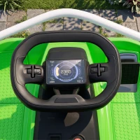 AIYAPLAY 24V Electric Go Kart for Kids with Drift Mode, 300W Brushless Motor, Soft Start and Dual Speed for Ages 6-10, Green(m-8)