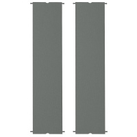 Outsunny Lot de 2 toiles de rechange pergola rétractable 4,9 x 1,2 m pour pergola de 3 x 3 m polyester protection UV gris foncé