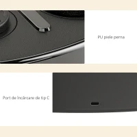 SPORTNOW Aparat de Box Muzical Montat pe Perete cu 9 Viteze, Conexiune Bluetooth și Mănuși, 41.8x44.6x7.5 cm, Negru și Albastru(m-8)