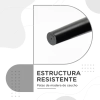 HOMCOM Banco Pie de Cama Tapizado en Lona con Patas de Madera Reposabrazos y Asiento Acolchado Gris Oscuro(m-7)