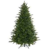 HOMCOM Albero di Natale Artificiale da 180 cm con 1821 Rami e Base in Metallo, Verde(m-1)