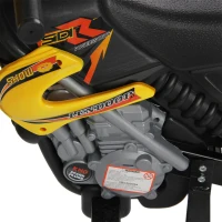 Homcom Moto Cross Electric Copii – Galben cu Rotite Laterale(m-12)