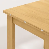 HOMCOM Square Dining Table, Modern Small Dining Table with Wood Effect, Space Saving, Non-slip Foot Pads, White(m-11)