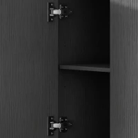 HOMCOM 170 cm Kitchen Pantry Cabinet, Freestanding Storage Cabinet with Soft-Close Hinges, Black Wood Effect(m-11)