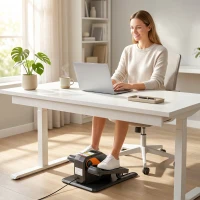 SPORTNOW Elektrischer Ellipsentrainer, Pedalgerät mit 12 anpassbaren Geschwindigkeiten, tragbar, leicht, Fernbedienung, LED-Monitor, Stahl, Kunststoff, Schwarz(m-10)
