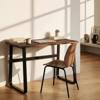 HOMCOM Industrial Writing Desk With Metal Legs, 100 x 58 x 74.5cm, Rustic Brown and Black(m-6)