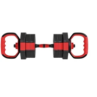 SPORTNOW 6-in-1 Hantelset Kurzhantel Set Kurzhanteln Langhanteln verstellbar 15 KG für Krafttraining Zuhause(m-1)