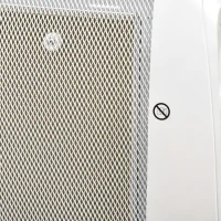 HOMCOM Riscaldatore Elettrica a Mica 1000W/2000W con Termostato Regolabile, 4 Ruote, 15-20 m², Bianco(m-9)